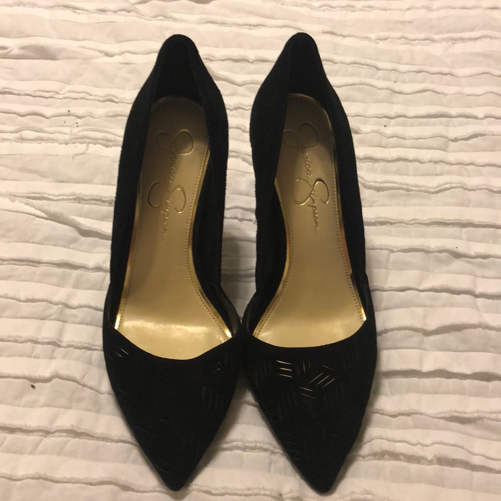 Suede Jessica Simpson heels